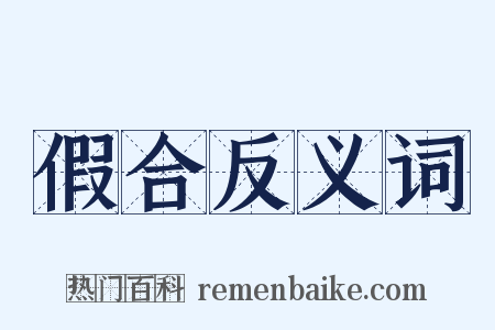 假合反义词是什么意思的图片